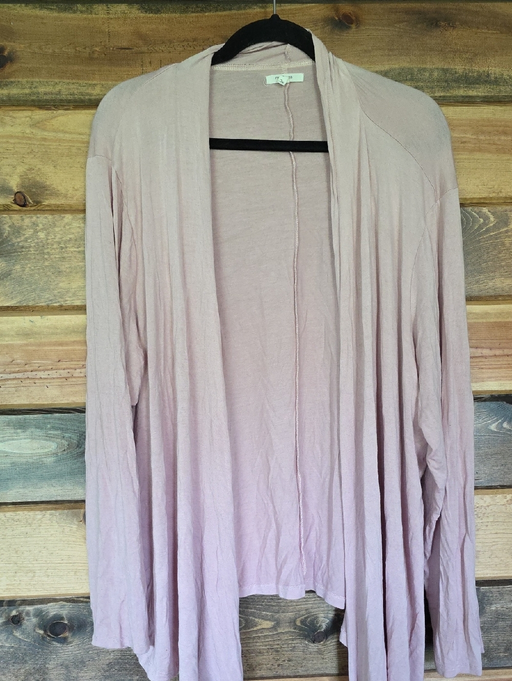 Maurices Light Pink Open Draped Cardigan